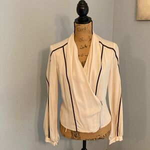 Bebe Wrap Blouse Women Size Small